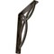 Ekena Millwork Versailles Wrought Iron Bracket, (Single center brace), Antiqued Pale Gold 1 1/2"W x 7 1/2"D x 10"H BKTM01X07X10SVEAPG - alternate 1